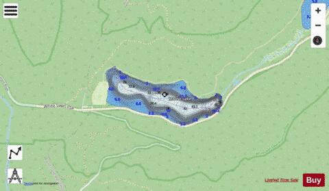 Moose  (Alces) Lake depth contour Map - i-Boating App - Streets