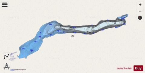 Moose Lake depth contour Map - i-Boating App - Streets