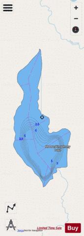 Mooseskin Johnny Lake depth contour Map - i-Boating App - Streets