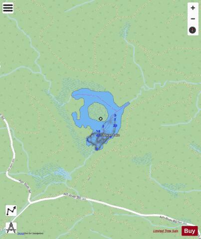 Moran Lake depth contour Map - i-Boating App - Streets