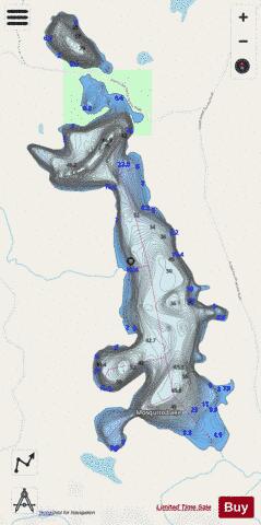 Mosquito Lake depth contour Map - i-Boating App - Streets