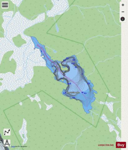 Mowchilla Lake depth contour Map - i-Boating App - Streets