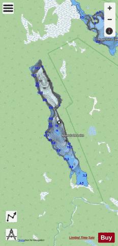 Mowdade Lake depth contour Map - i-Boating App - Streets