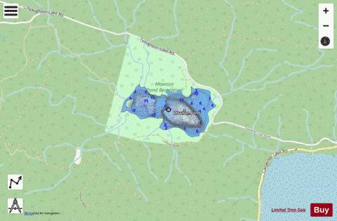 Mowson Pond depth contour Map - i-Boating App - Streets
