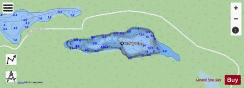 Muddy Lake depth contour Map - i-Boating App - Streets