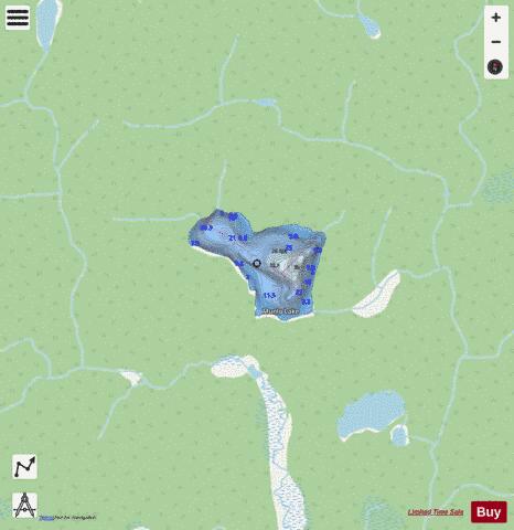 Munlo / Carr Lake depth contour Map - i-Boating App - Streets