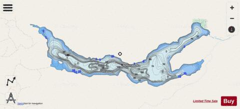 Nadina Lake depth contour Map - i-Boating App - Streets