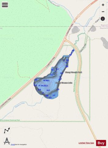 Nancy Greene Lake depth contour Map - i-Boating App - Streets