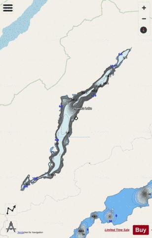 Nanika Lake depth contour Map - i-Boating App - Streets