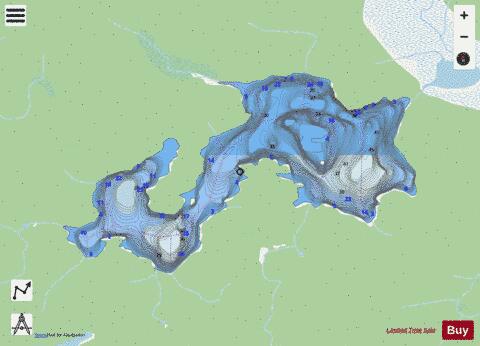 Nez Lake depth contour Map - i-Boating App - Streets