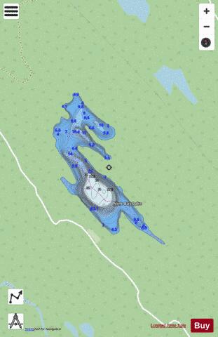 Nine Bay Lake depth contour Map - i-Boating App - Streets