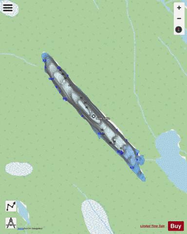 Nine Lake depth contour Map - i-Boating App - Streets