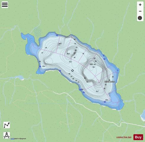Niska Lake West depth contour Map - i-Boating App - Streets