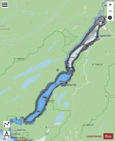 Nitinat Lake depth contour Map - i-Boating App - Streets