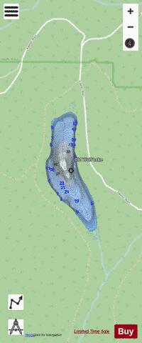 Old Wolf Lake depth contour Map - i-Boating App - Streets