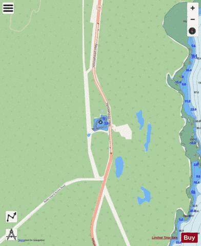 Oliver Lake depth contour Map - i-Boating App - Streets