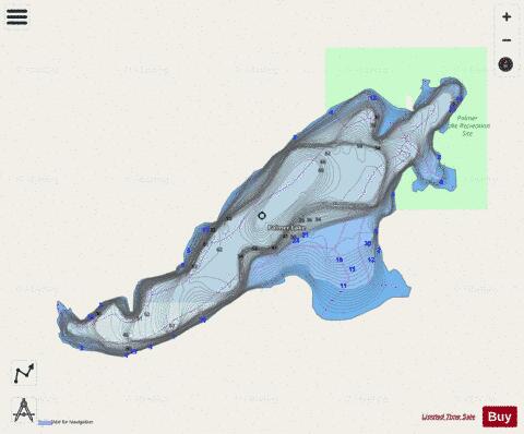 Palmer Lake depth contour Map - i-Boating App - Streets