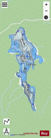 Pam Lake depth contour Map - i-Boating App - Streets