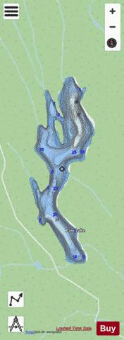 Paw Lake depth contour Map - i-Boating App - Streets