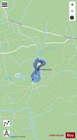 Pearson Pond depth contour Map - i-Boating App - Streets