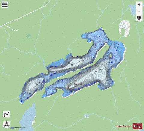 Peculiar Lake depth contour Map - i-Boating App - Streets