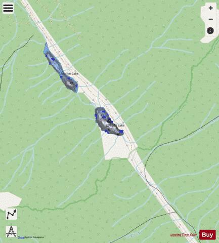 Phyllis Lake depth contour Map - i-Boating App - Streets