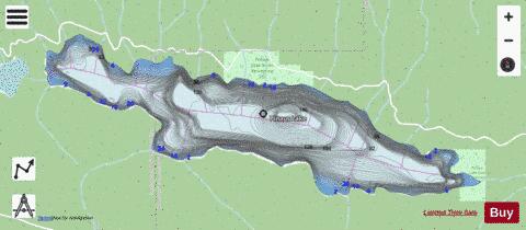 Pinaus Lake depth contour Map - i-Boating App - Streets