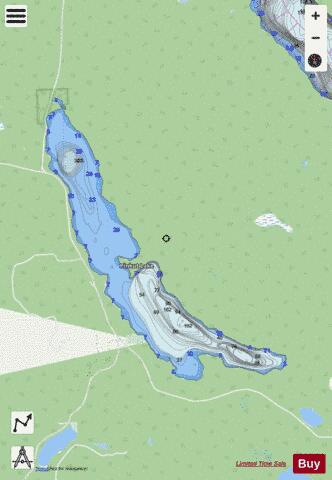 Pinkut Lake depth contour Map - i-Boating App - Streets