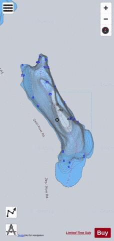 Poison Lakes (South) depth contour Map - i-Boating App - Streets