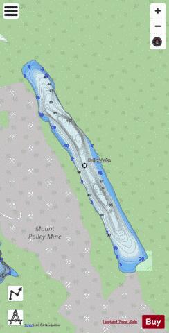 Polley Lake depth contour Map - i-Boating App - Streets