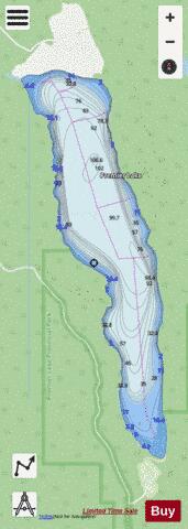 Premier Lake depth contour Map - i-Boating App - Streets