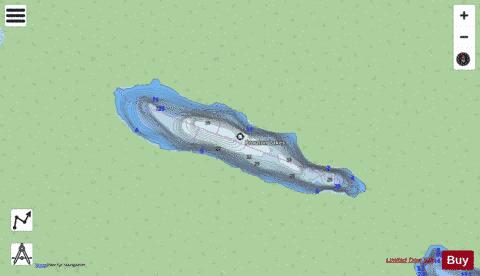 Prouton Lakes B depth contour Map - i-Boating App - Streets