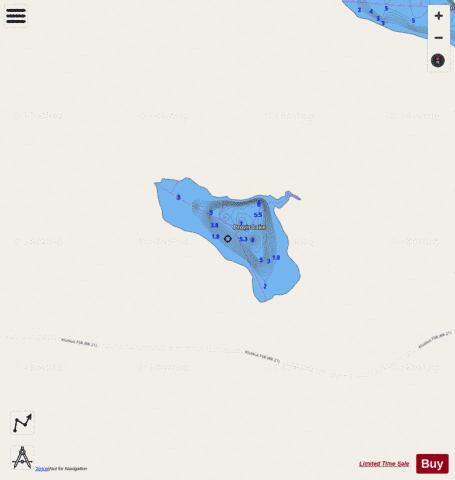 Provis Lake depth contour Map - i-Boating App - Streets
