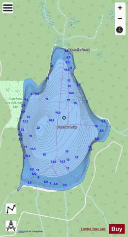 Punchaw Lake depth contour Map - i-Boating App - Streets