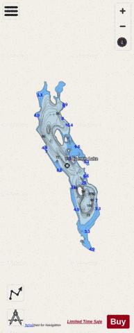 Quentin Lake depth contour Map - i-Boating App - Streets