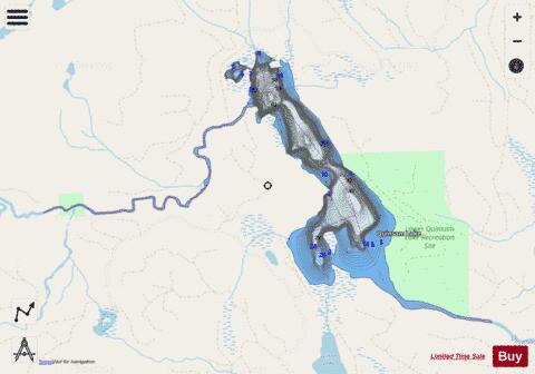 Quinsam Lake depth contour Map - i-Boating App - Streets