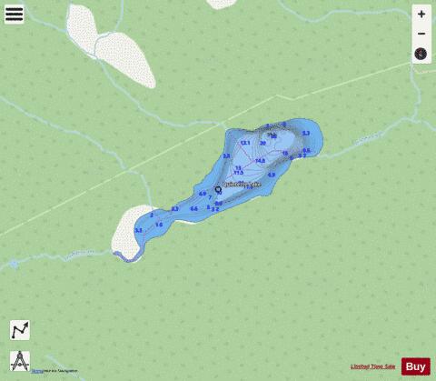 Quintette Lake depth contour Map - i-Boating App - Streets