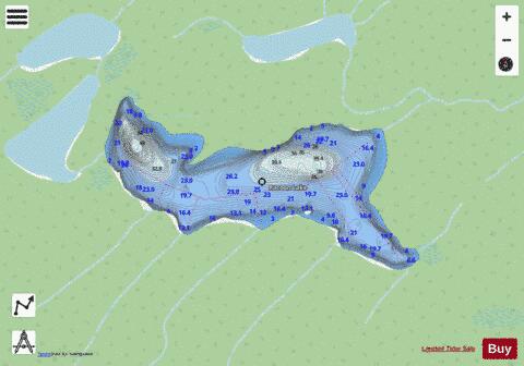 Racoon Lake depth contour Map - i-Boating App - Streets