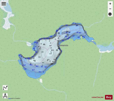 Redwater Lake depth contour Map - i-Boating App - Streets