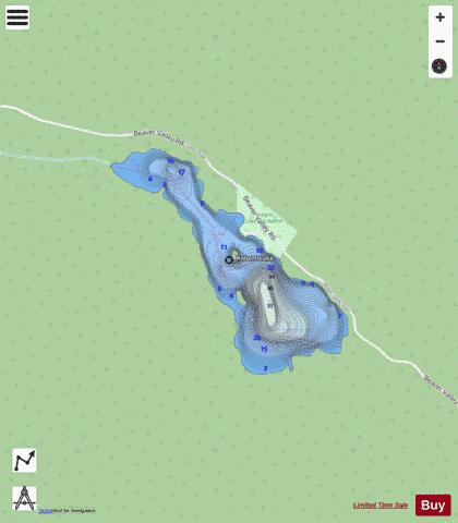 Robert Lake depth contour Map - i-Boating App - Streets