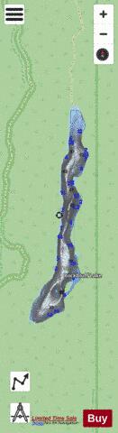 Rockbluff (Quartz) Lake depth contour Map - i-Boating App - Streets