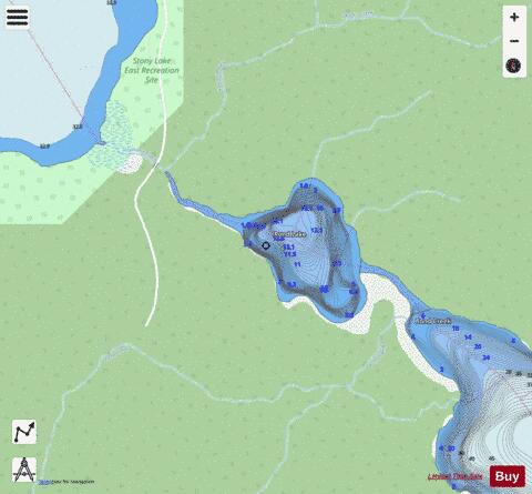 Rond Lake depth contour Map - i-Boating App - Streets