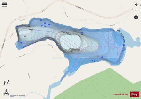Rose Lake depth contour Map - i-Boating App - Streets
