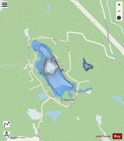 Rosen Lake depth contour Map - i-Boating App - Streets