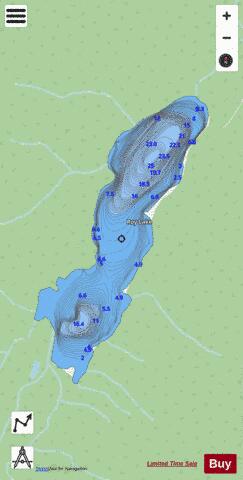 Roy Lake depth contour Map - i-Boating App - Streets