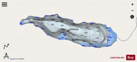 Sarah Lake depth contour Map - i-Boating App - Streets