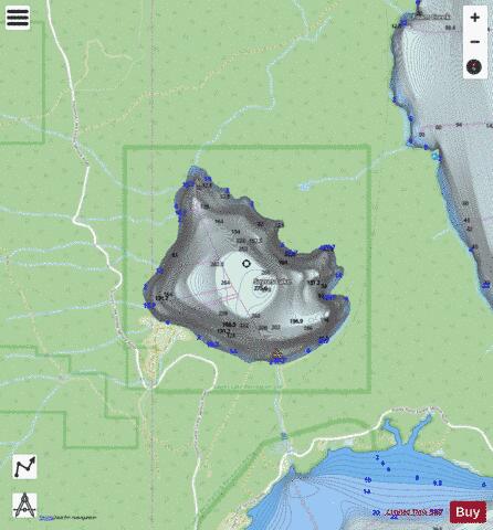 Sayres Lake depth contour Map - i-Boating App - Streets