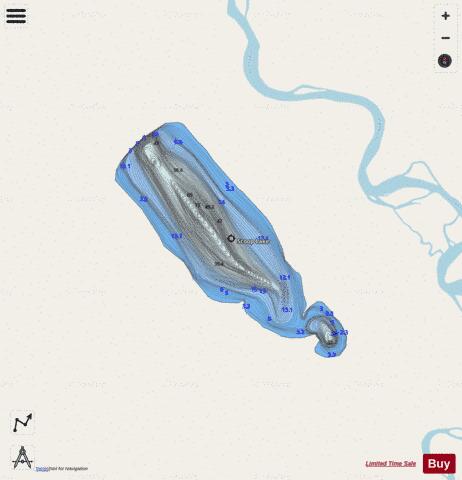 Scoop Lake depth contour Map - i-Boating App - Streets