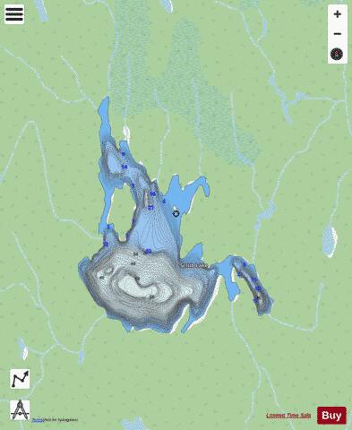 Scrub Lake depth contour Map - i-Boating App - Streets