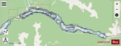Seton Lake depth contour Map - i-Boating App - Streets